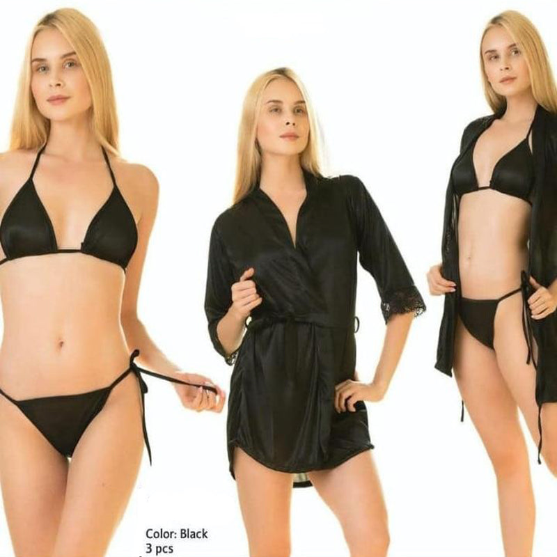 3 Piece (Gown+Bikini Set)