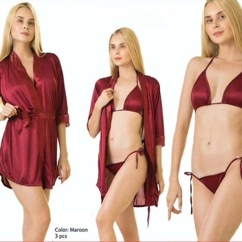 3 Piece (Gown+Bikini Set)