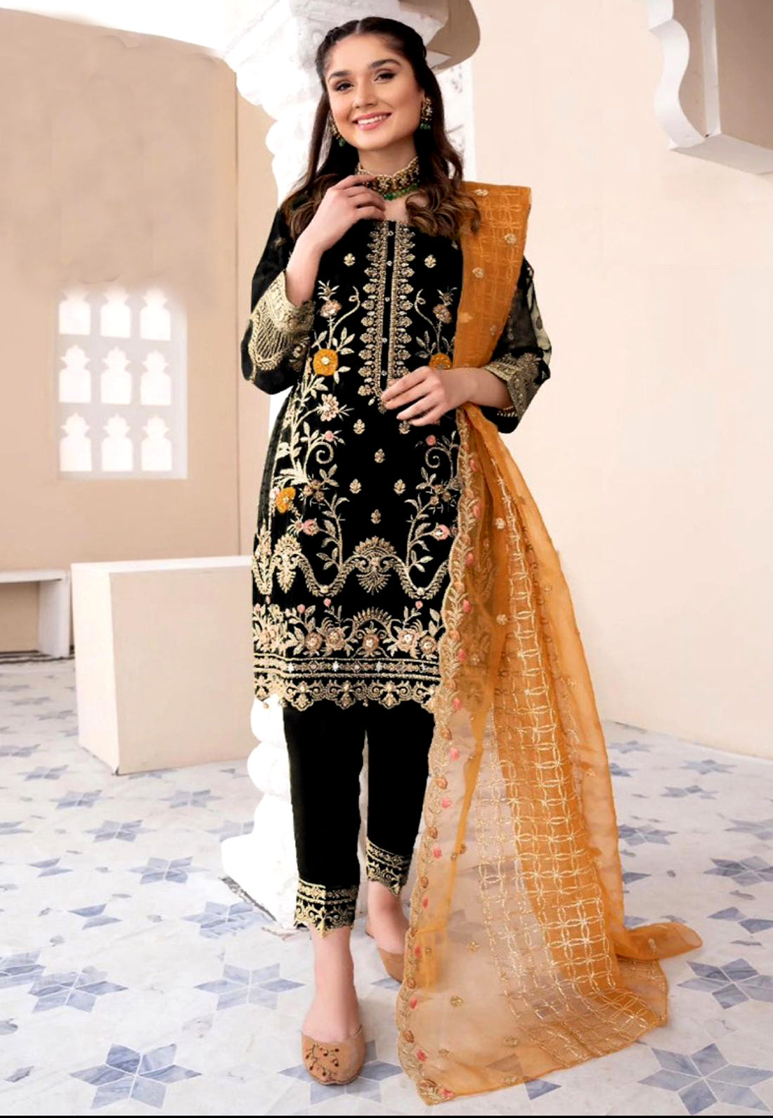 Full Embroiderd 3 Piece Suit