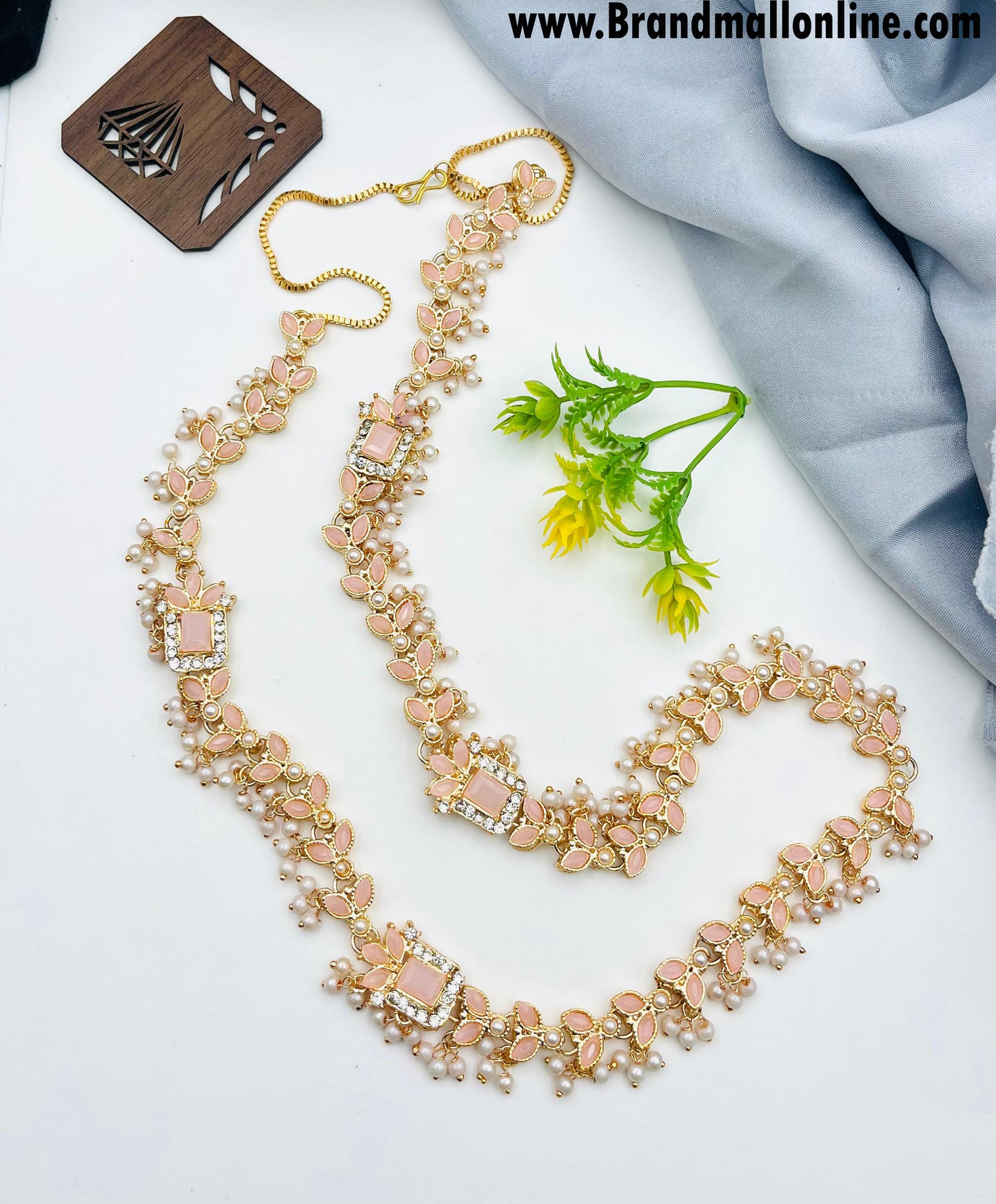 Gold Plated Zircon Long Mala