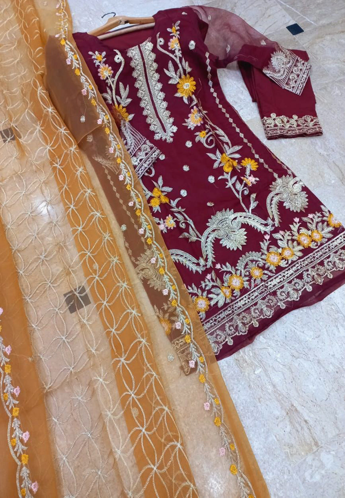 Full Embroiderd 3 Piece Suit