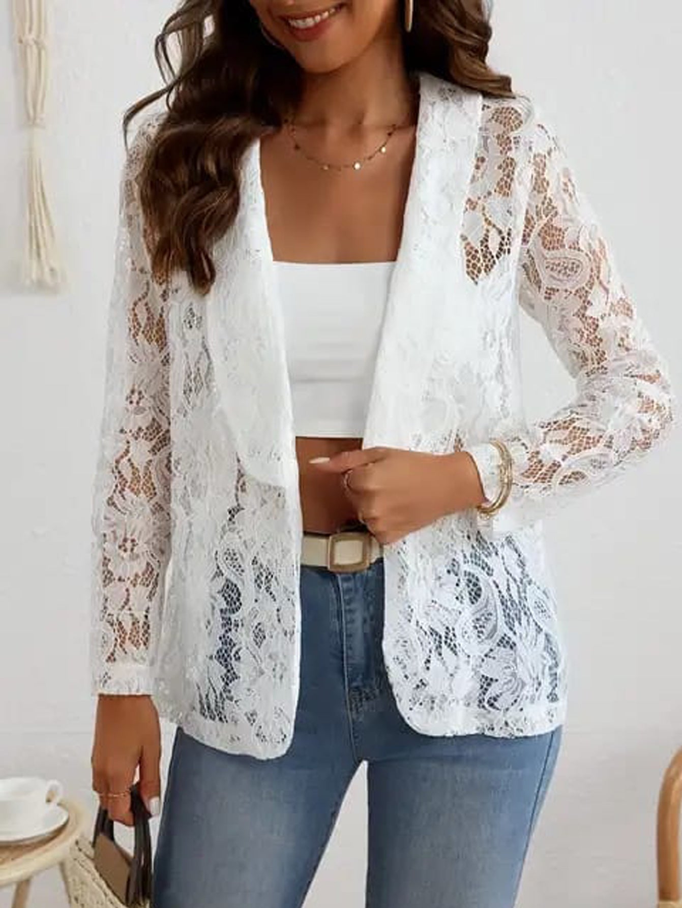 Ladies Lace Casual Jacket