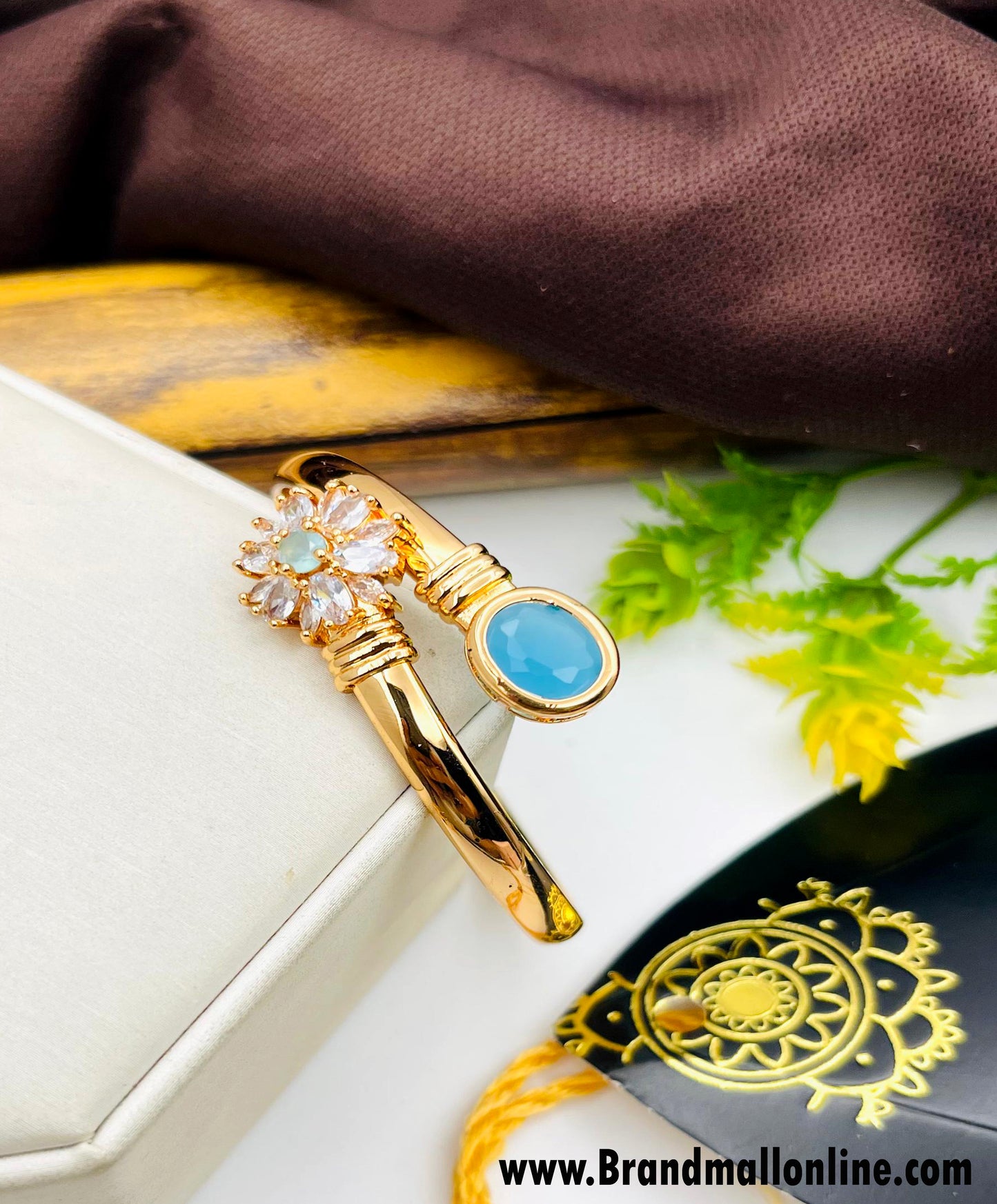 Gold Plated Zircon Hand Cuff