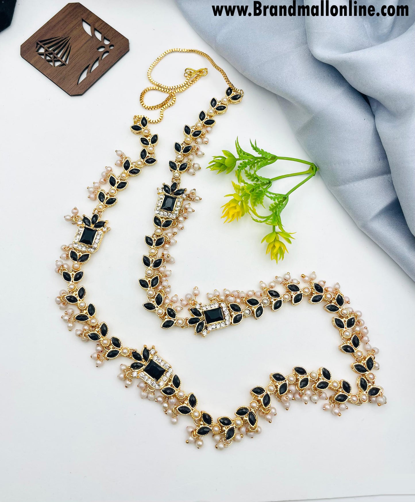 Gold Plated Zircon Long Mala