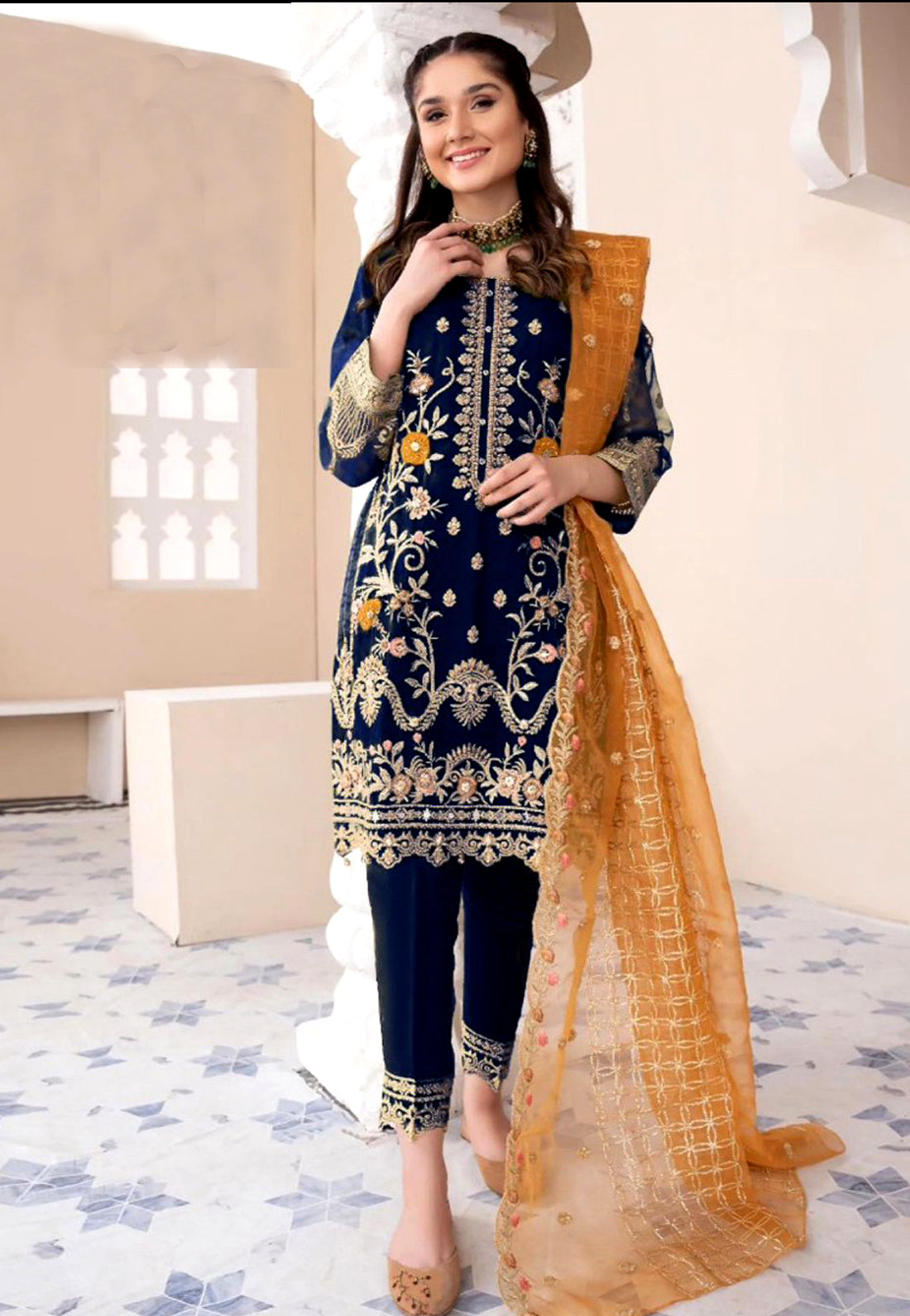 Full Embroiderd 3 Piece Suit