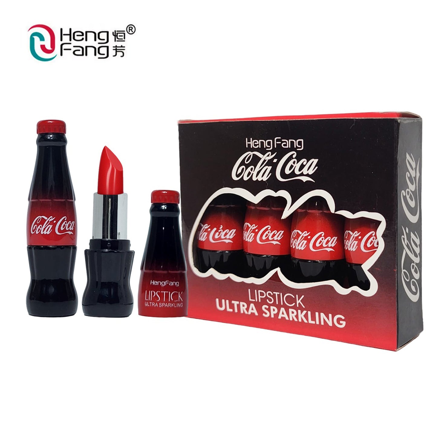 Heng Fang 4pcs Matte Cola Coca Lipstick