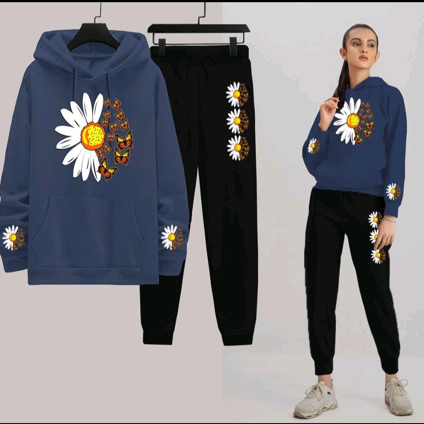 Ladies Daisy Flower printed Tracksuits