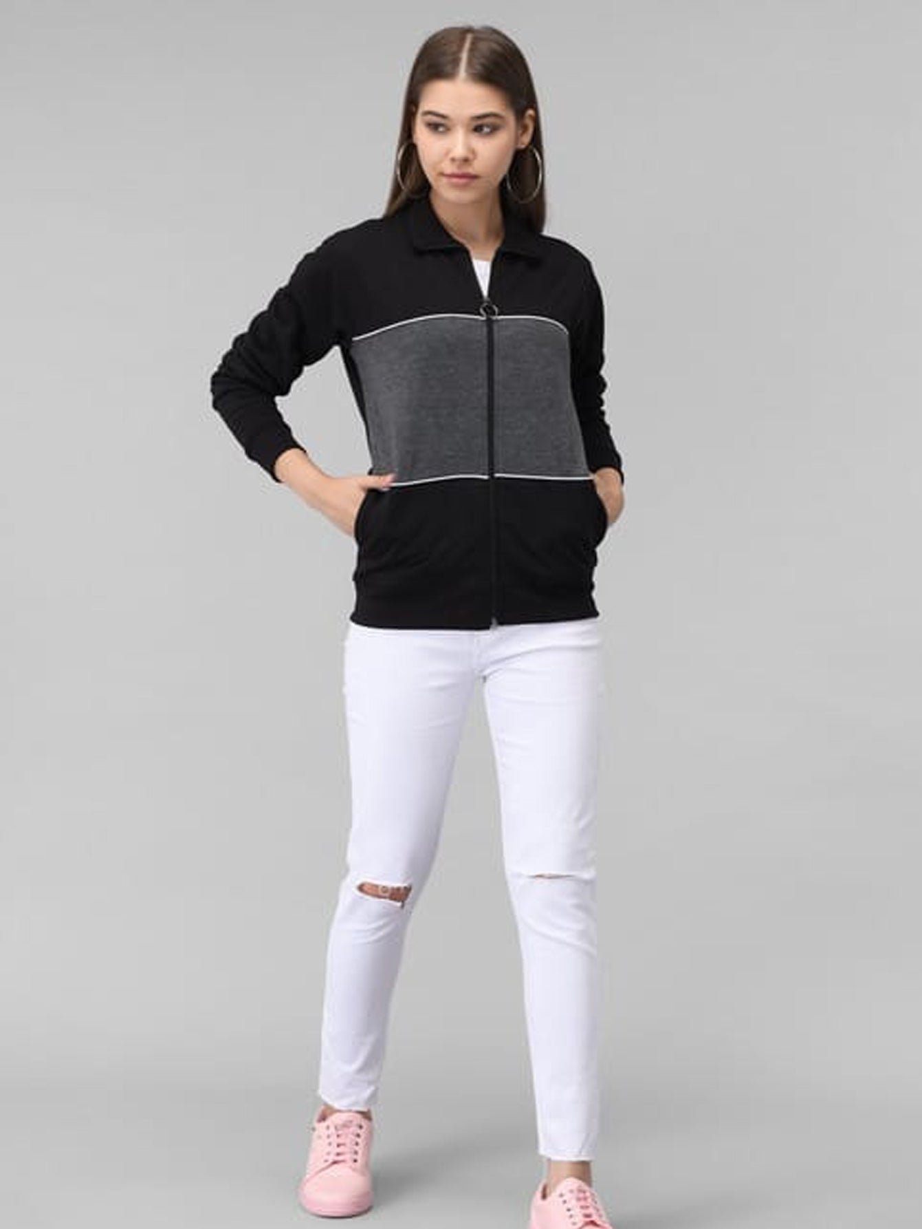 Urban Pannel Zipper Hoodies