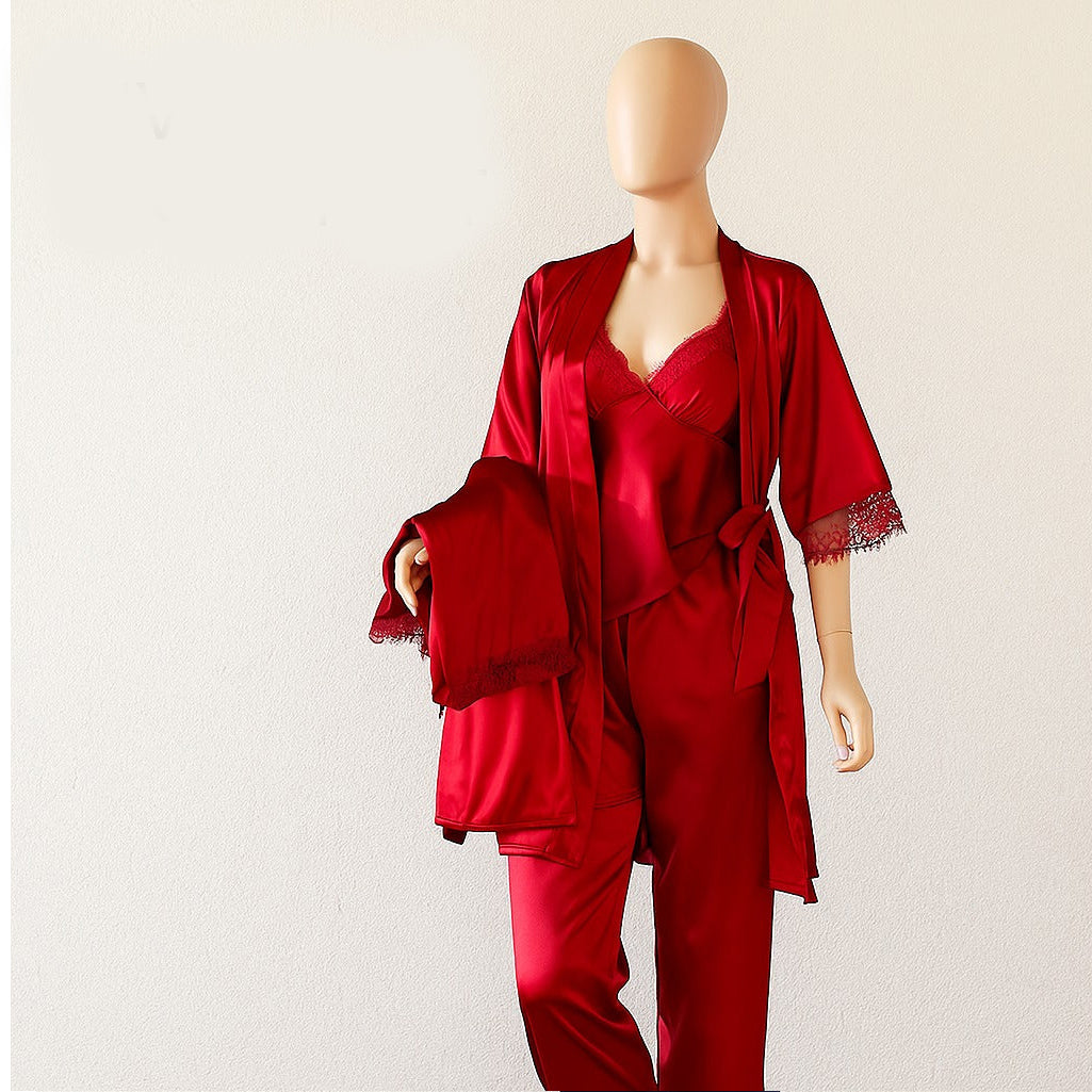 5  Pieces Nightwear Maroon