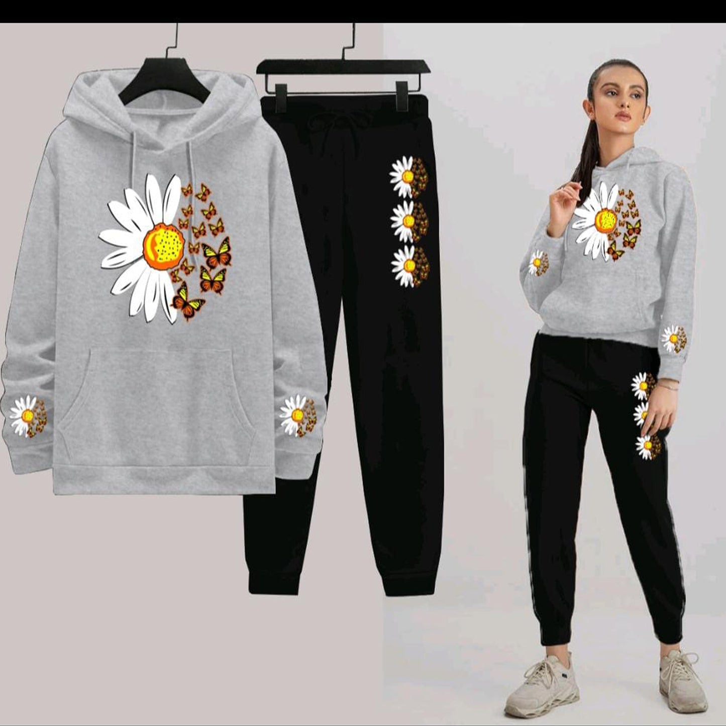 Ladies Daisy Flower printed Tracksuits