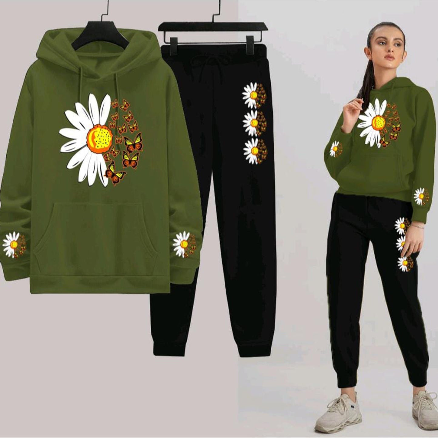 Ladies Daisy Flower printed Tracksuits