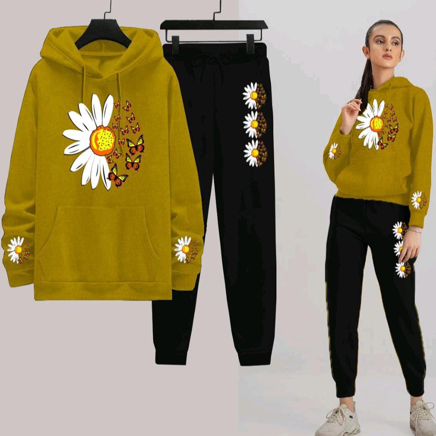 Ladies Daisy Flower printed Tracksuits